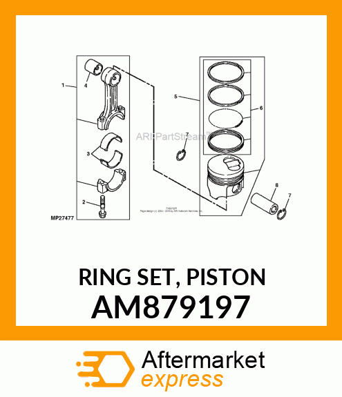RING SET, PISTON AM879197
