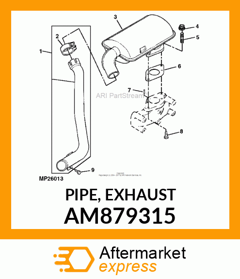 PIPE, EXHAUST AM879315