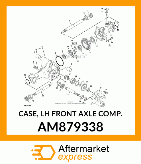 CASE, LH FRONT AXLE COMP. AM879338