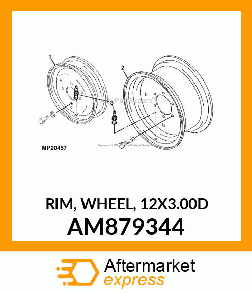 RIM, WHEEL, 12X3.00D AM879344