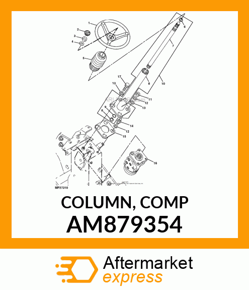 STEERING COLUMN, COLUMN STEERING AS AM879354