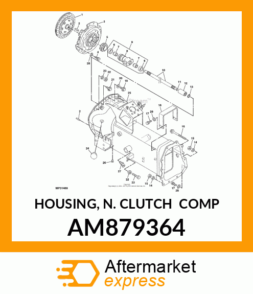 HOUSING, N. CLUTCH (COMP) AM879364