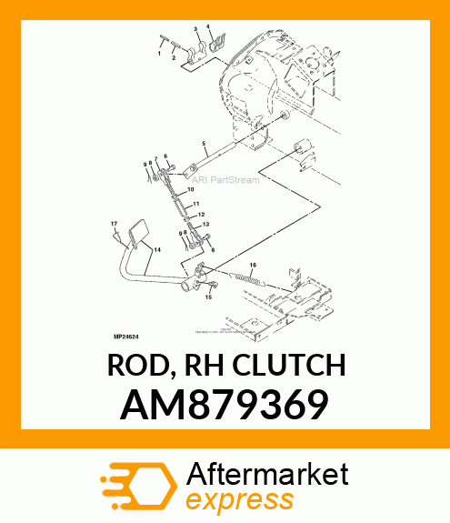 ROD, RH CLUTCH AM879369