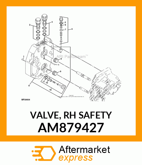 VALVE, RH SAFETY AM879427