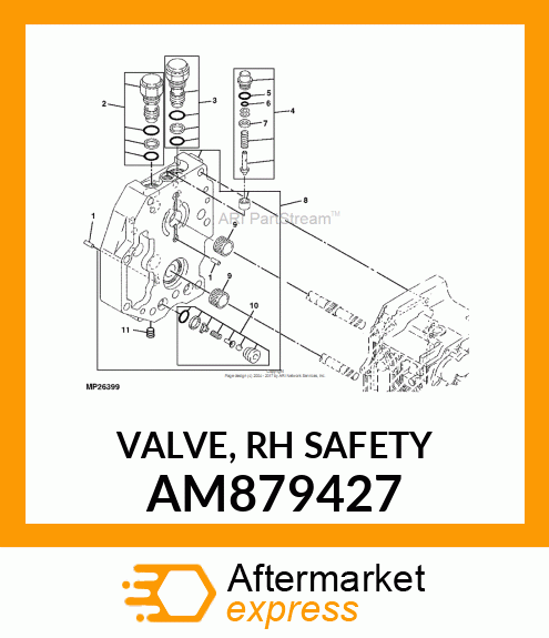 VALVE, RH SAFETY AM879427