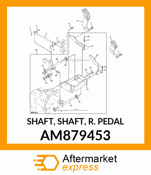 SHAFT, SHAFT, R. PEDAL AM879453