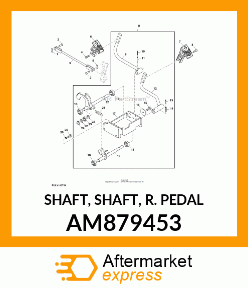 SHAFT, SHAFT, R. PEDAL AM879453