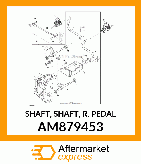 SHAFT, SHAFT, R. PEDAL AM879453