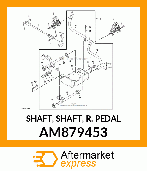 SHAFT, SHAFT, R. PEDAL AM879453