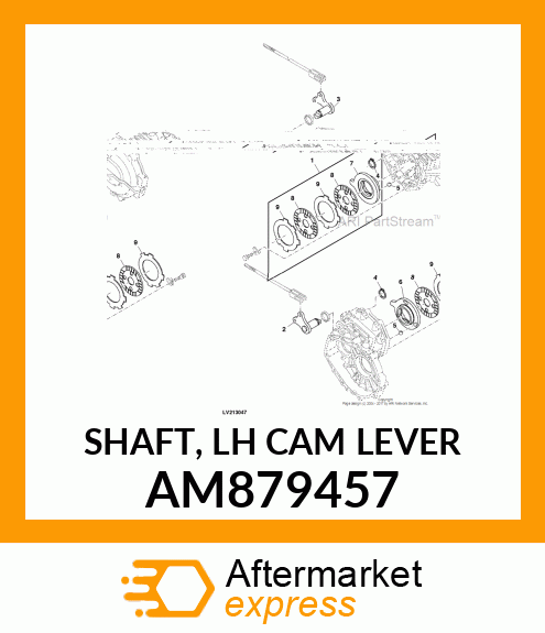 SHAFT, LH CAM LEVER AM879457