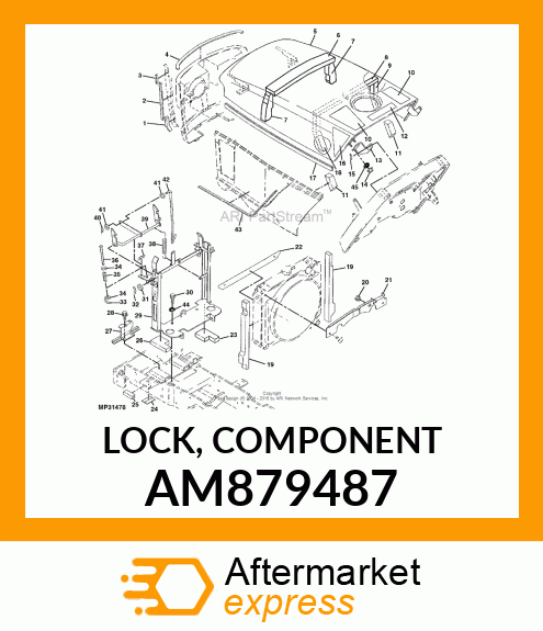 LOCK, COMPONENT AM879487