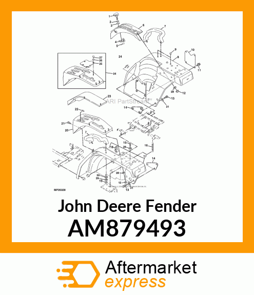 FENDER, LH COMPONENT AM879493