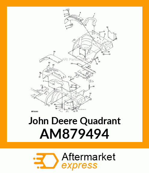 QUADRANT, GEAR SHIFT amp; PTO AM879494