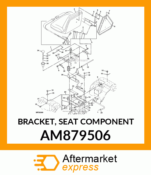 BRACKET, SEAT COMPONENT AM879506