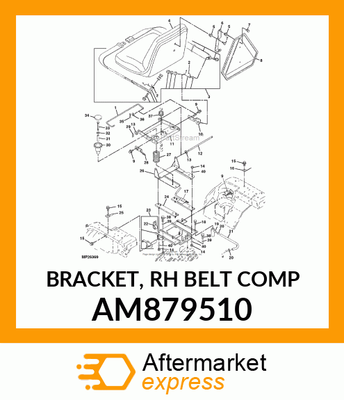 BRACKET, RH BELT COMP AM879510