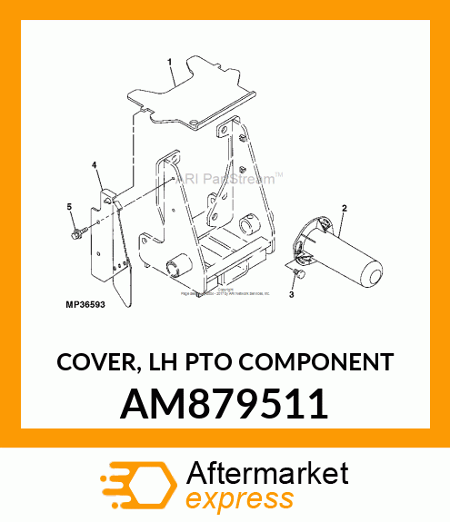 COVER, LH PTO COMPONENT AM879511