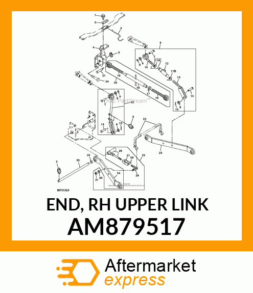 END, RH UPPER LINK AM879517