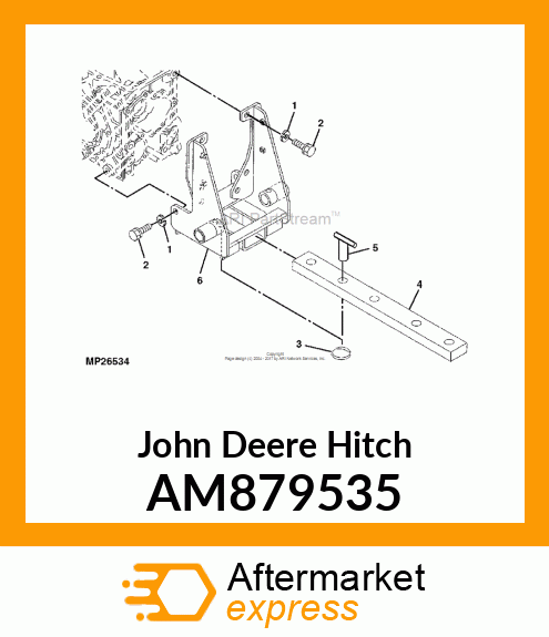 HITCH, REAR DRAWBAR AM879535