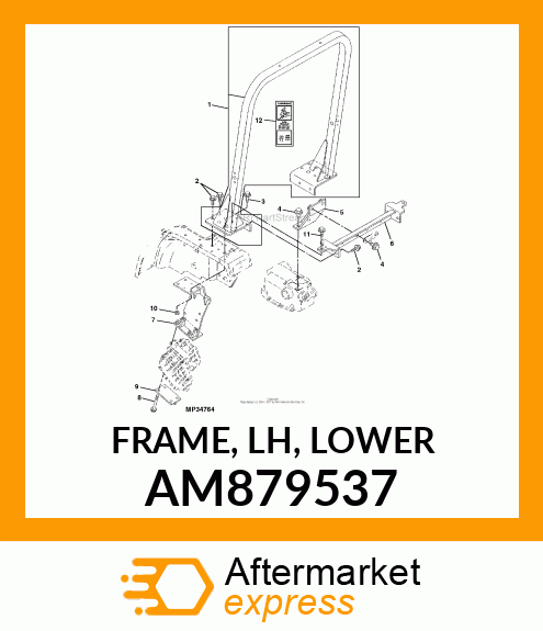 FRAME, LH, LOWER AM879537