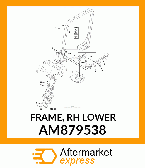 FRAME, RH LOWER AM879538