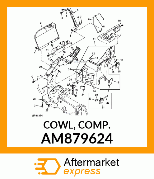 COWL, COMP. AM879624