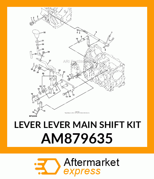 LEVER, LEVER, MAIN SHIFT KIT AM879635