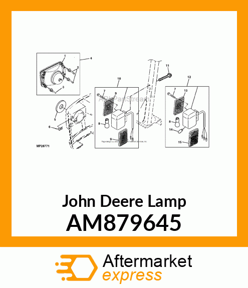 LAMP, LH WARNING AM879645