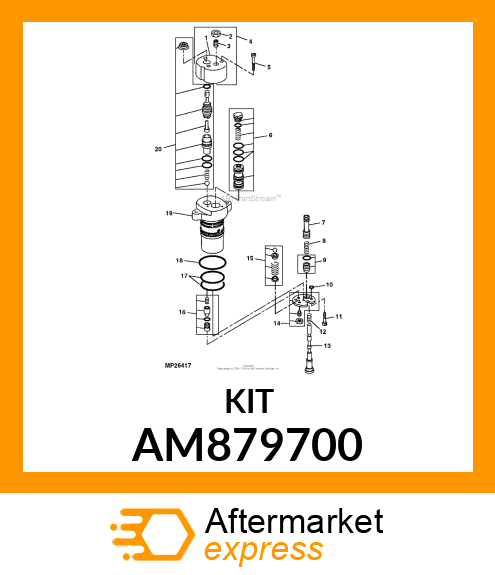 VALVE KIT, KIT, VALVE AM879700