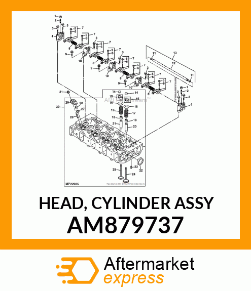 HEAD, CYLINDER ASSY AM879737