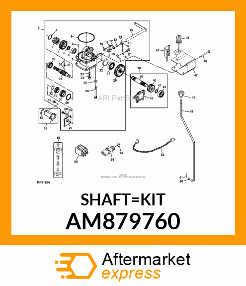 SHAFT, SHAFT ASSEMBLY., IDLE AM879760