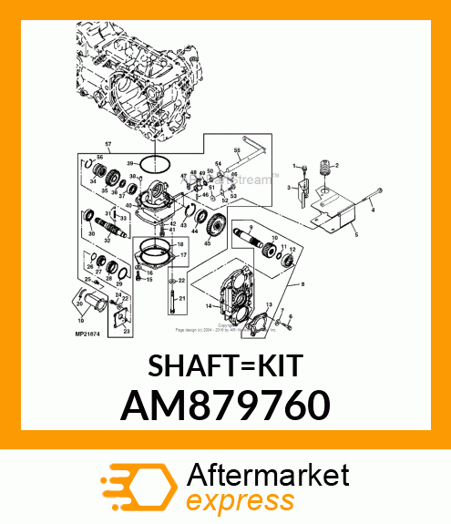 SHAFT, SHAFT ASSEMBLY., IDLE AM879760