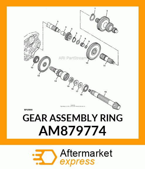 GEAR, GEAR ASSEMBLY RING AM879774