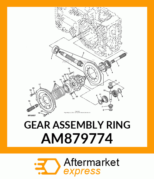 GEAR, GEAR ASSEMBLY RING AM879774