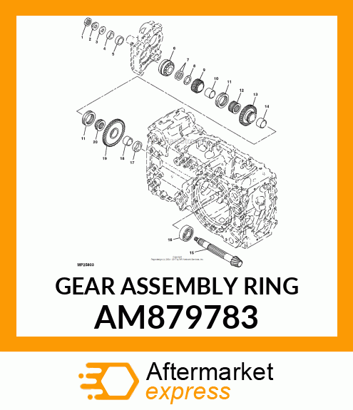 GEAR, GEAR ASSEMBLY RING AM879783