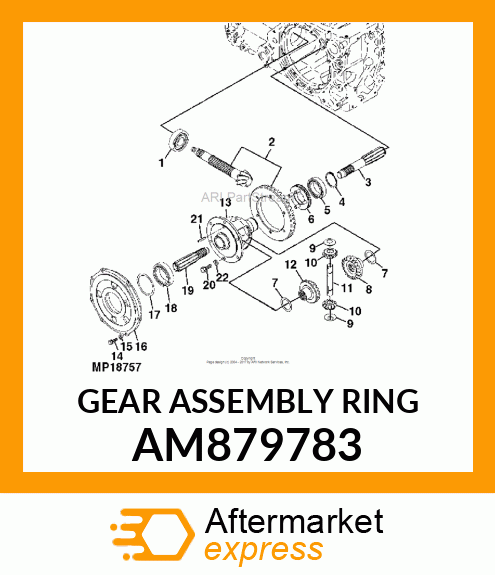 GEAR, GEAR ASSEMBLY RING AM879783