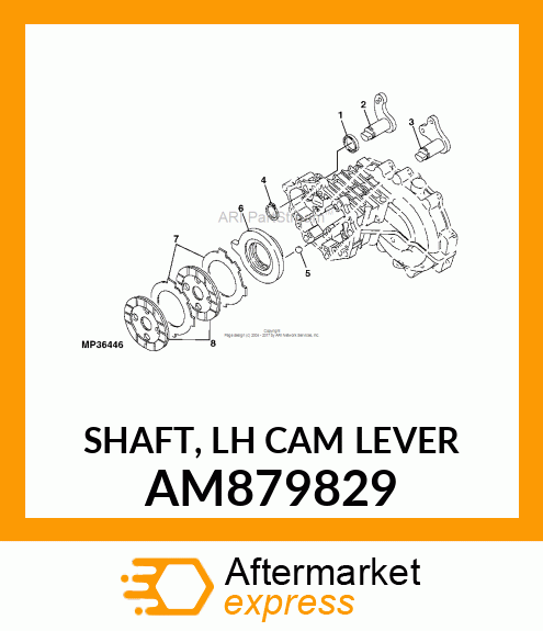 SHAFT, LH CAM LEVER AM879829