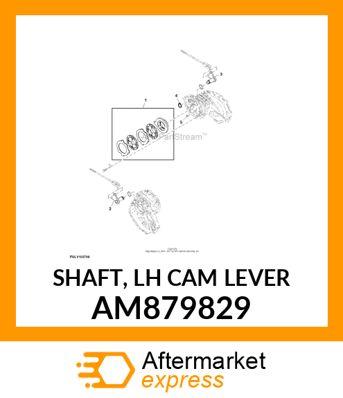 SHAFT, LH CAM LEVER AM879829