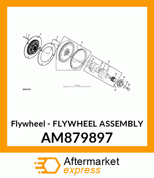 Flywheel - FLYWHEEL ASSEMBLY AM879897