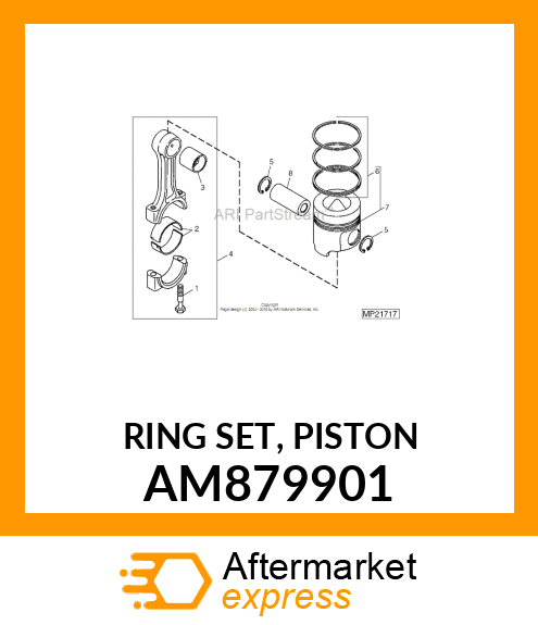 RING SET, PISTON AM879901