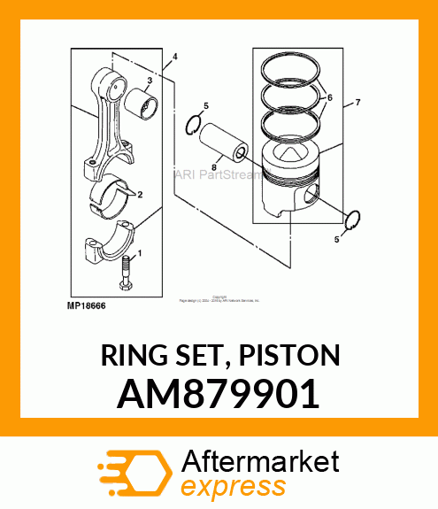 RING SET, PISTON AM879901