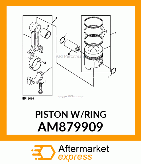 PISTON W/RING AM879909