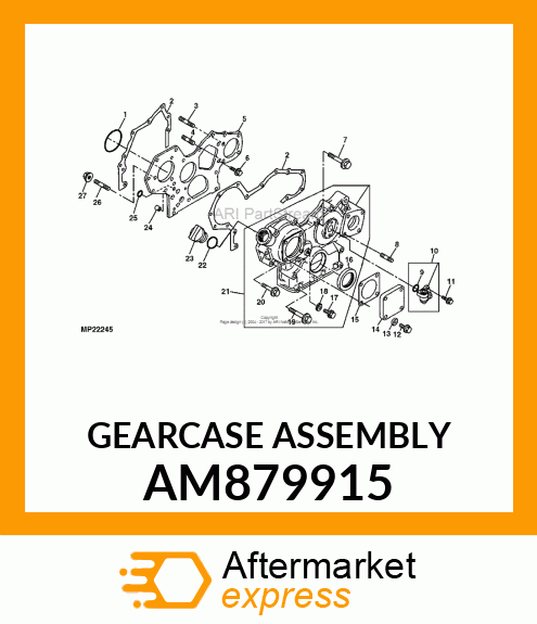 GEARCASE ASSEMBLY AM879915