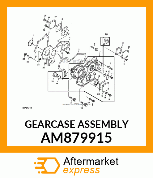 GEARCASE ASSEMBLY AM879915