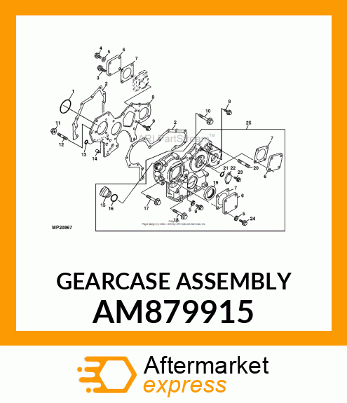 GEARCASE ASSEMBLY AM879915