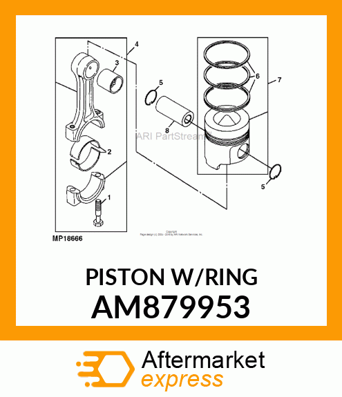 PISTON W/RING AM879953