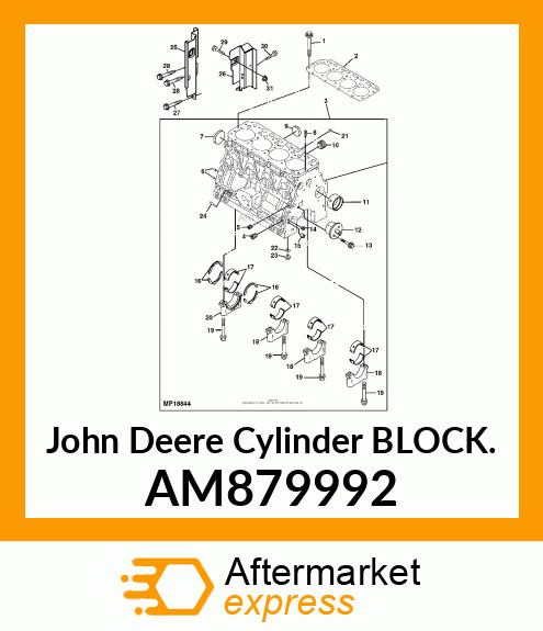 CYLINDER BLOCK, CYLINDER BLOCK ASSE AM879992
