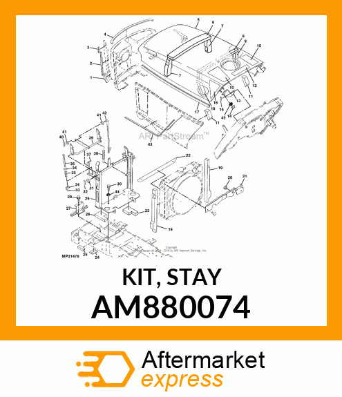 SUPPORT, KIT, STAY AM880074