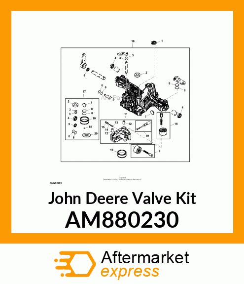 VALVE KIT, SET, VALVE A AM880230