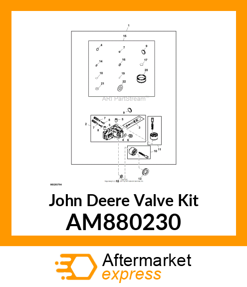 VALVE KIT, SET, VALVE A AM880230