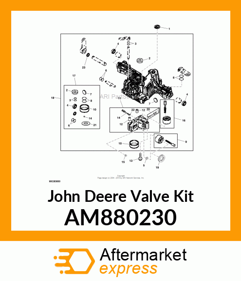 VALVE KIT, SET, VALVE A AM880230